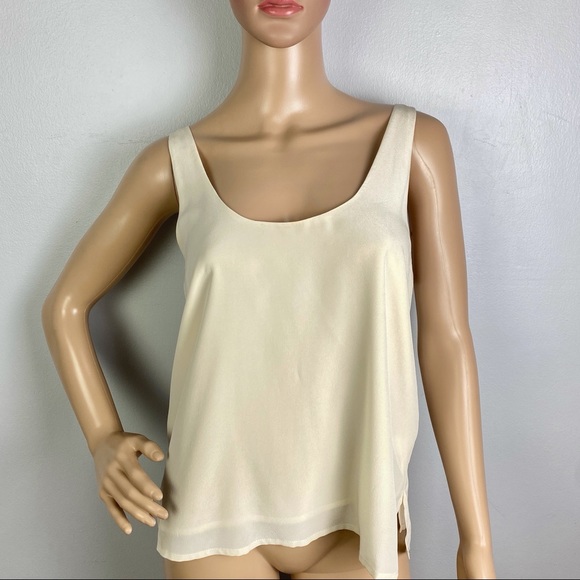 NEW CAMI NYC REVOLVE BEIGE SILK TOP - Picture 2 of 7